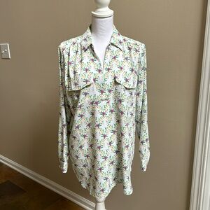 Ann Taylor floral Camp Shirt